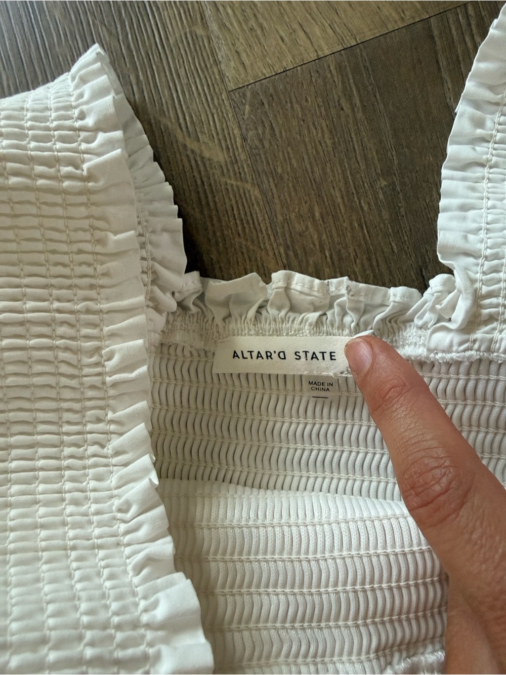 Altar'd State White Smocked Square-Neck Maxi Dress - Picture 6 of 8